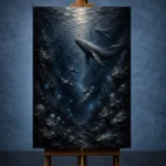 Midnight Deep Sea Wall Art Canvas Print - Image 2