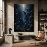 Midnight Deep Sea Wall Art Canvas Print - Image 3