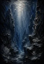 Enigmatic Deep Sea Canyon Wall Art Canvas Print