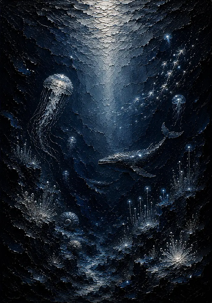 Luminous Deep Ocean Wall Art Canvas Print