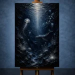 Luminous Deep Ocean Wall Art Canvas Print - Image 2