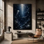 Luminous Deep Ocean Wall Art Canvas Print - Image 3