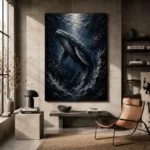 Majestic Shadowed Deep Sea Wall Art Canvas Print - Image 3