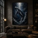 Majestic Shadowed Deep Sea Wall Art Canvas Print - Image 4
