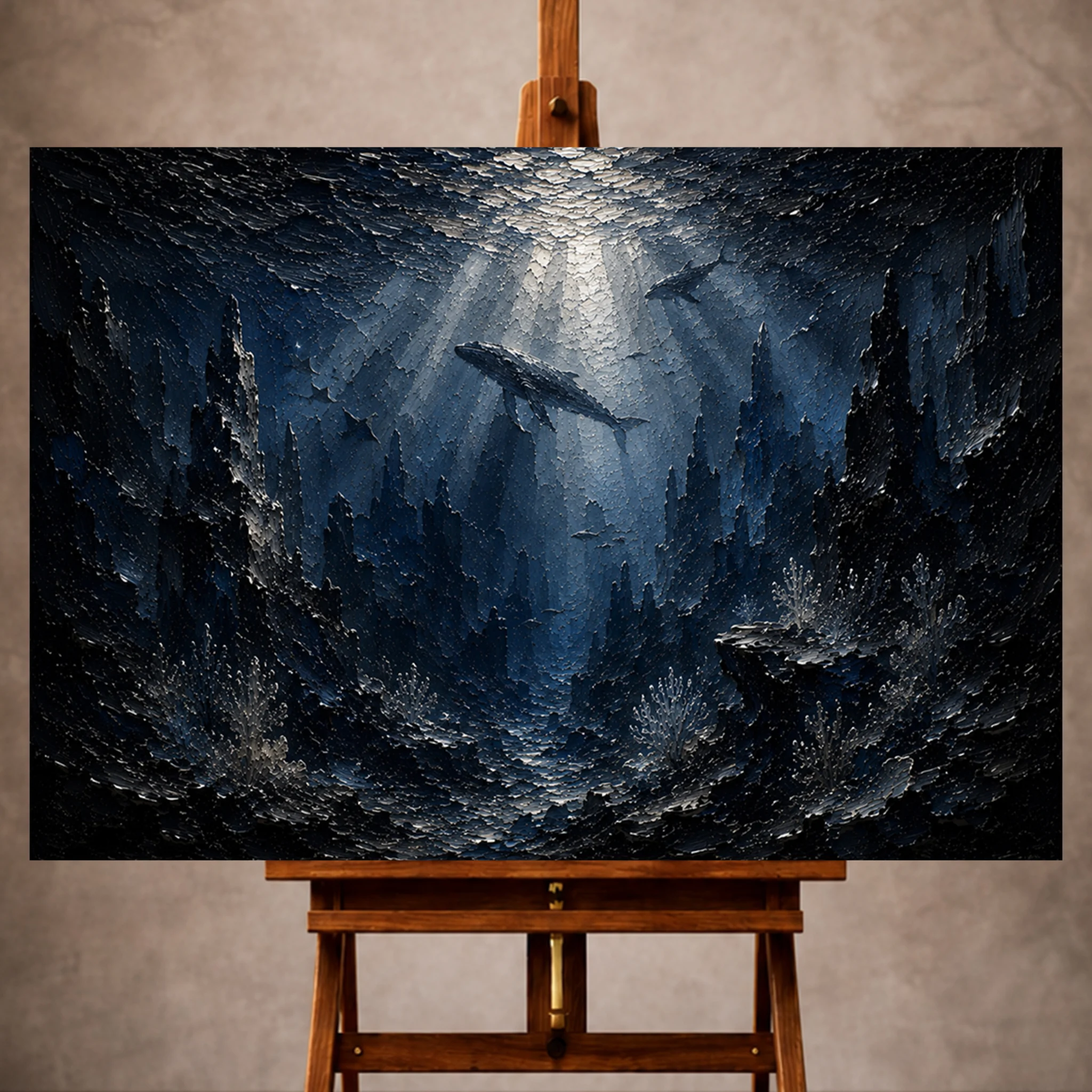 Premium Wall Art Yatay Html Edition – UNWATR071 Image 1 Panoramic Deep Ocean Wall Art Canvas Print - Image 1