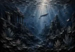 Ancient Deep Ocean Wall Art Canvas Print