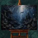 Ancient Deep Ocean Wall Art Canvas Print - Image 2