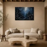 Ancient Deep Ocean Wall Art Canvas Print presented in a sophisticated home setting