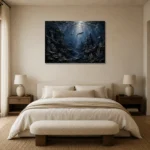 Ancient Deep Ocean Wall Art Canvas Print showcased in an elegant minimalist interior