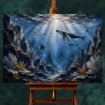 Panoramic Deep Sea Canyon Wall Art Canvas Print - Image 2