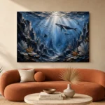 Panoramic Deep Sea Canyon Wall Art Canvas Print - Image 3