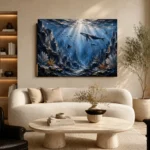 Panoramic Deep Sea Canyon Wall Art Canvas Print - Image 6