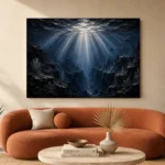 Abyssal Silver Light Deep Sea Wall Art Canvas Print - Image 3