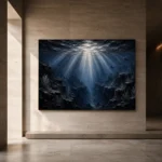 Abyssal Silver Light Deep Sea Wall Art Canvas Print - Image 5