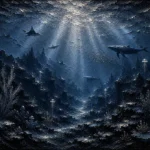 Expansive Deep Seabed Wall Art Canvas Print