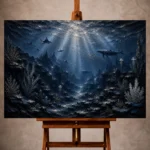 Expansive Deep Seabed Wall Art Canvas Print