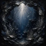 Mysterious Underwater Cavern Wall Art Canvas Print