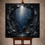 Mysterious Underwater Cavern Wall Art Canvas Print