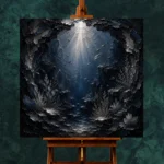 Mysterious Underwater Cavern Wall Art Canvas Print - Image 2