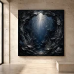 Mysterious Underwater Cavern Wall Art Canvas Print - Image 3