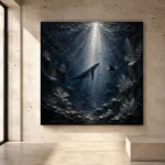 Silver Beam Deep Sea Wall Art Canvas Print - Image 3
