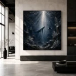 Silver Beam Deep Sea Wall Art Canvas Print - Image 5
