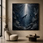 Silver Beam Deep Sea Wall Art Canvas Print - Image 6