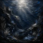 Abstract Deep Sea Shadows Wall Art Canvas Print