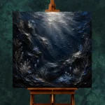 Abstract Deep Sea Shadows Wall Art Canvas Print - Image 2