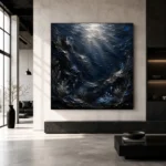 Abstract Deep Sea Shadows Wall Art Canvas Print - Image 5