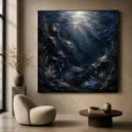 Abstract Deep Sea Shadows Wall Art Canvas Print - Image 6
