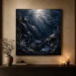 Abstract Deep Sea Shadows Wall Art Canvas Print - Image 7