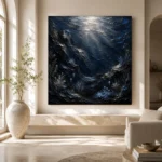 Abstract Deep Sea Shadows Wall Art Canvas Print - Image 8