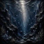 Dramatic Underwater Trench Wall Art Canvas Print