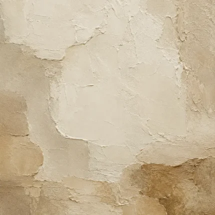 Ivory Textured Plaster Wabi Sabi Wall Art Canvas Print