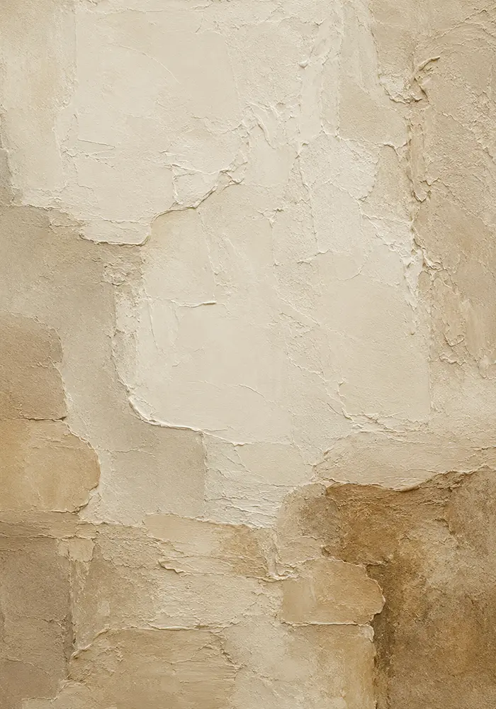 Ivory Textured Plaster Wabi Sabi Wall Art Canvas Print