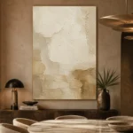 Ivory Textured Plaster Wabi Sabi Wall Art Canvas Print - Image 5