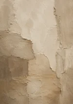 Beige Sculptural Plaster Wabi Sabi Wall Art Canvas Print
