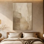 Beige Sculptural Plaster Wabi Sabi Wall Art Canvas Print - Image 6