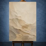 Desert Sand Textured Plaster Wabi Sabi Wall Art Canvas Print - Image 2