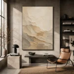 Desert Sand Textured Plaster Wabi Sabi Wall Art Canvas Print - Image 3