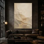 Desert Sand Textured Plaster Wabi Sabi Wall Art Canvas Print - Image 4