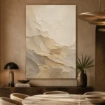 Desert Sand Textured Plaster Wabi Sabi Wall Art Canvas Print - Image 5
