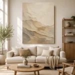 Desert Sand Textured Plaster Wabi Sabi Wall Art Canvas Print - Image 7