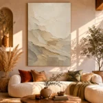 Desert Sand Textured Plaster Wabi Sabi Wall Art Canvas Print - Image 8