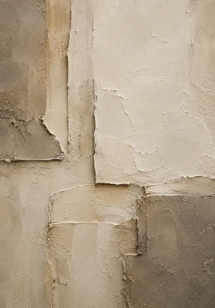 Charcoal Limestone Textured Plaster Wabi Sabi Wall Art Canvas Print