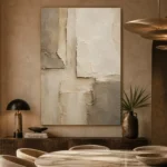 Charcoal Limestone Textured Plaster Wabi Sabi Wall Art Canvas Print - Image 5