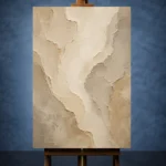 Organic Sandstone Textured Plaster Wabi Sabi Wall Art Canvas Print - Image 2