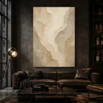Organic Sandstone Textured Plaster Wabi Sabi Wall Art Canvas Print - Image 4
