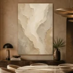 Organic Sandstone Textured Plaster Wabi Sabi Wall Art Canvas Print - Image 5